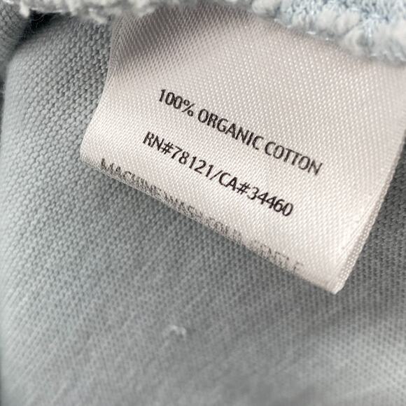 EILEEN FISHER Jacket M Heavy Brushed Jersey Organic Cotton Full Zip Light Blue - Picture 10 of 13